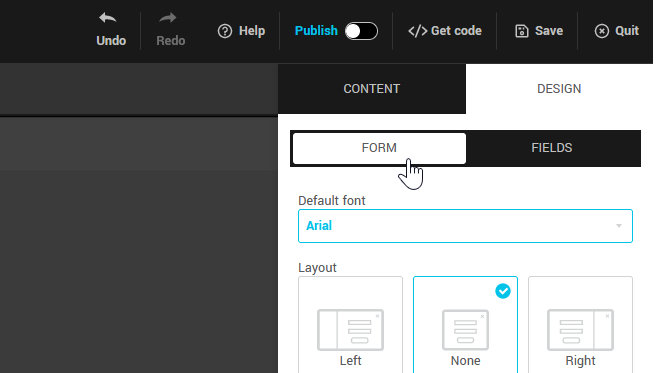 edit your form's design