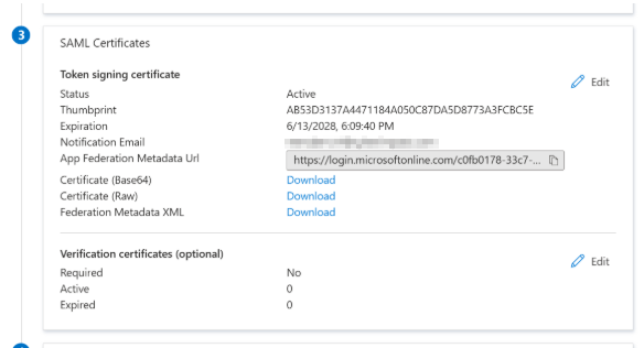 SAML Certificates
