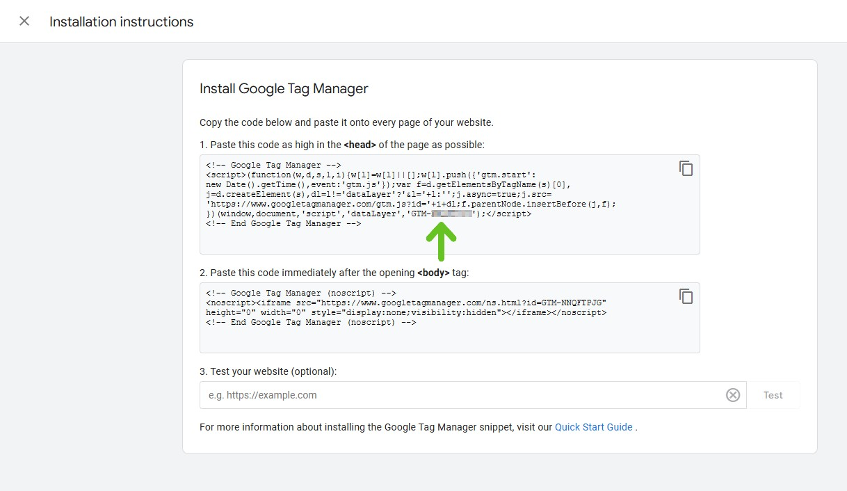 Installation instructions