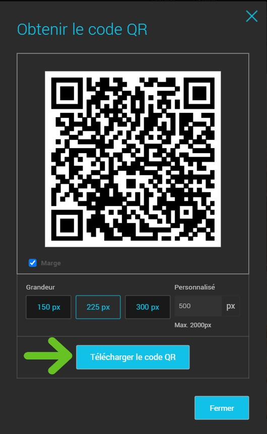 Télécharger le code QR