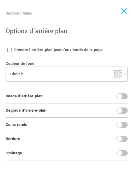 Personnalisation d'arrière-plan