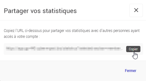 Partager vos statistiques